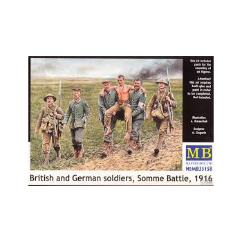 BRITISH AND GERMAN SOLDERS  SOMME  BATTLE   1916